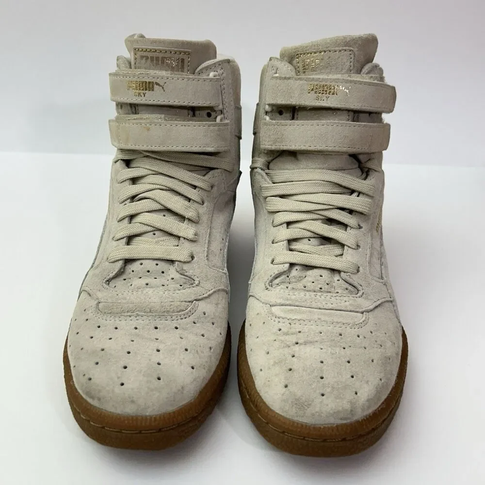 PUMA contact Sky II High Suede 'Bisque'  364395 03  Women Sz 7.5